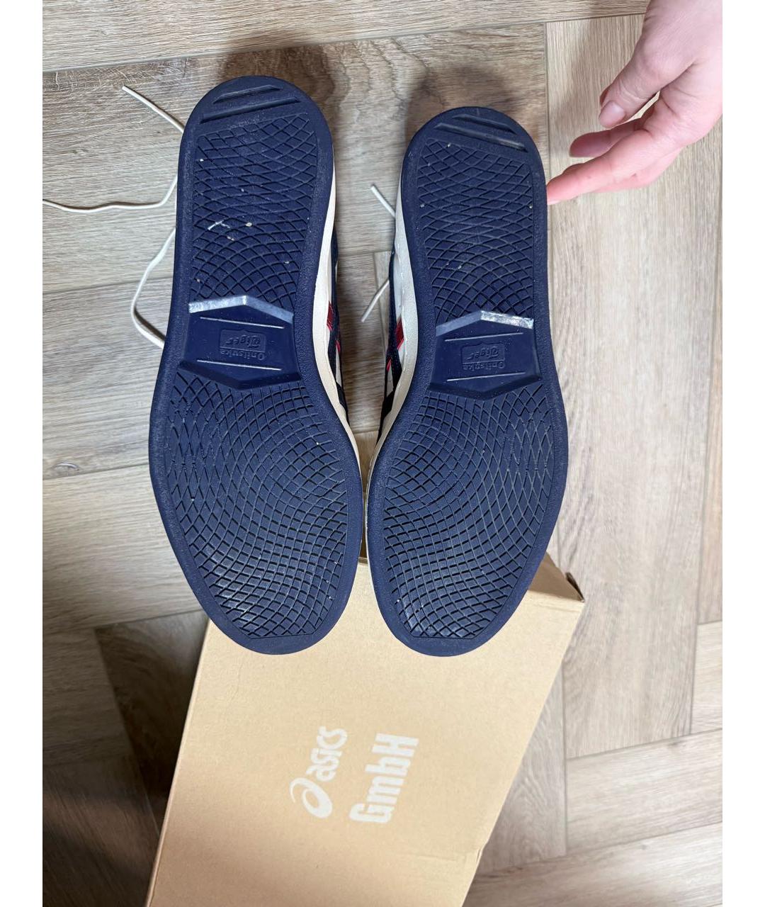 ONITSUKA TIGER Белые кожаные низкие кроссовки / кеды, фото 6
