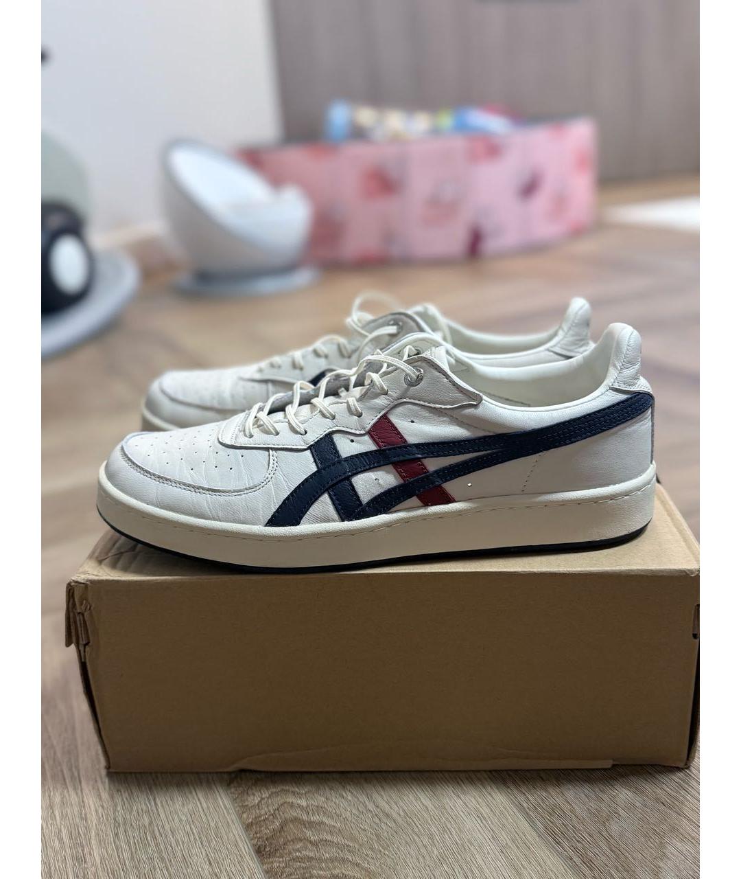 ONITSUKA TIGER Белые кожаные низкие кроссовки / кеды, фото 8