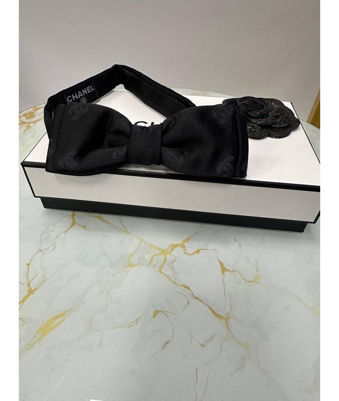 CHANEL Черная повязка на голову, фото 2