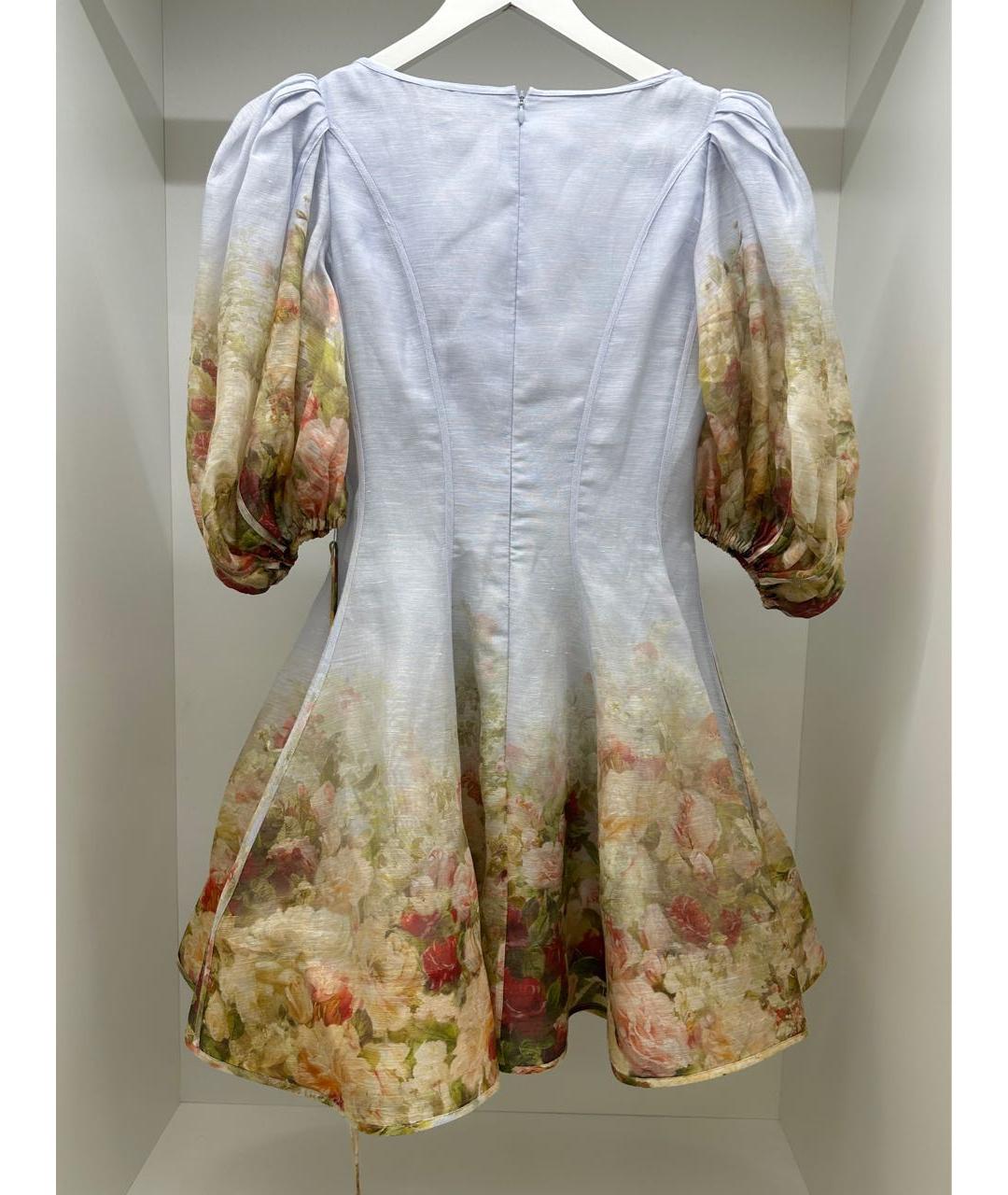 ZIMMERMANN Голубое льняное вечернее платье, фото 2