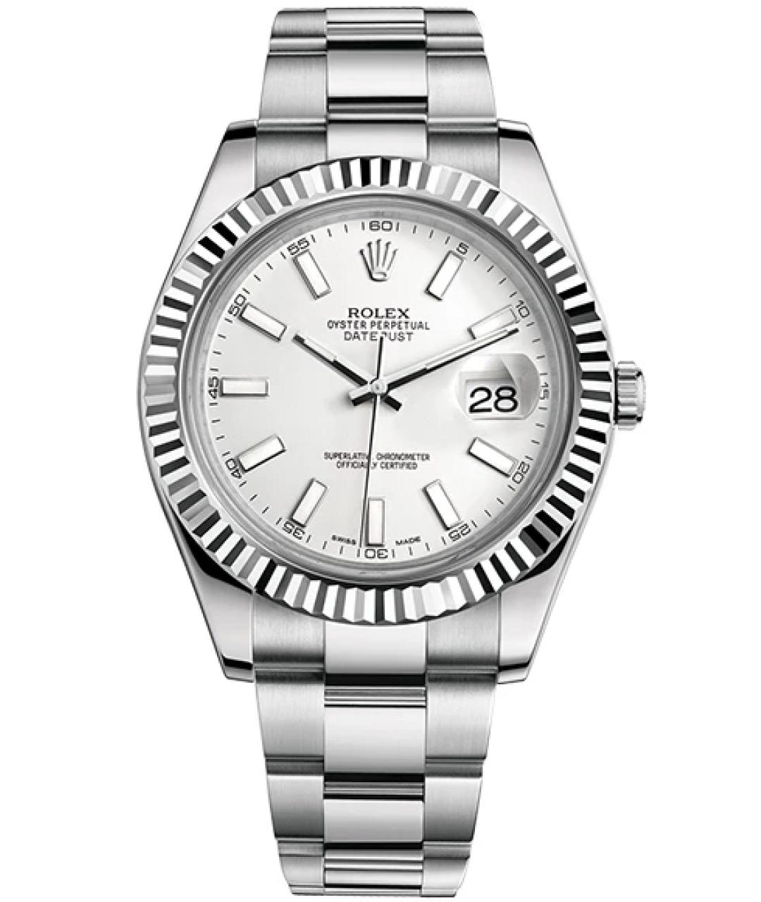 ROLEX Серебряные металлические часы, фото 1