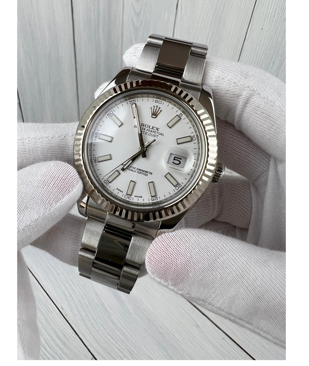 ROLEX Серебряные металлические часы, фото 2
