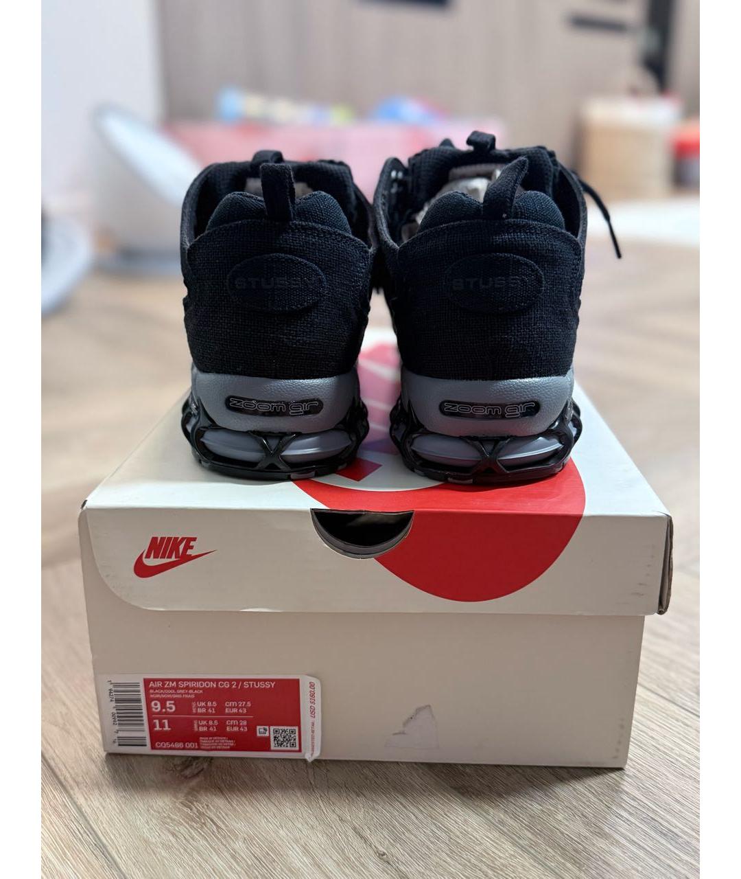 NIKE Черные текстильные низкие кроссовки / кеды, фото 4