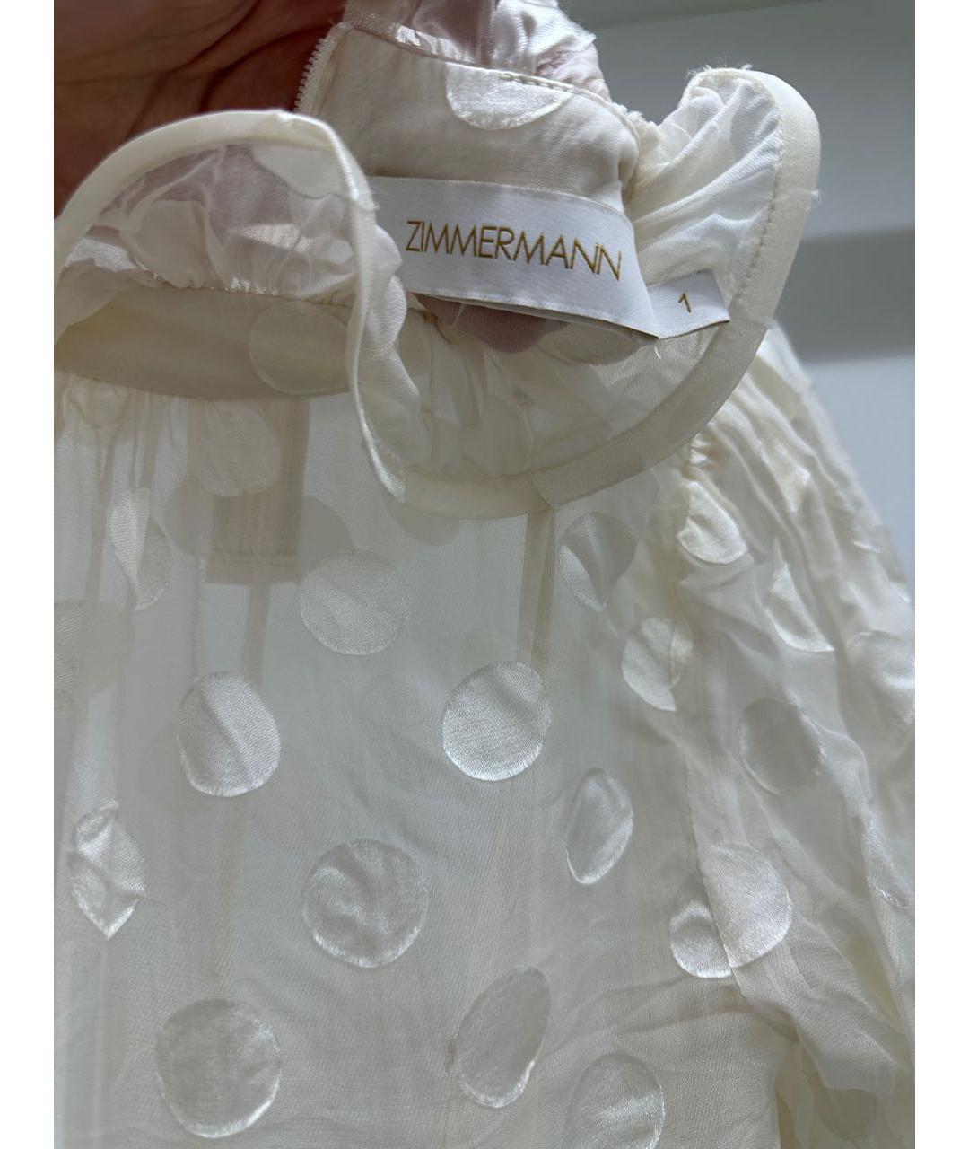 ZIMMERMANN Бежевое шелковое коктейльное платье, фото 4