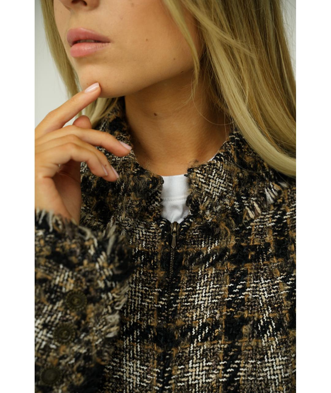 CHANEL Коричневое твидовое пальто, фото 7