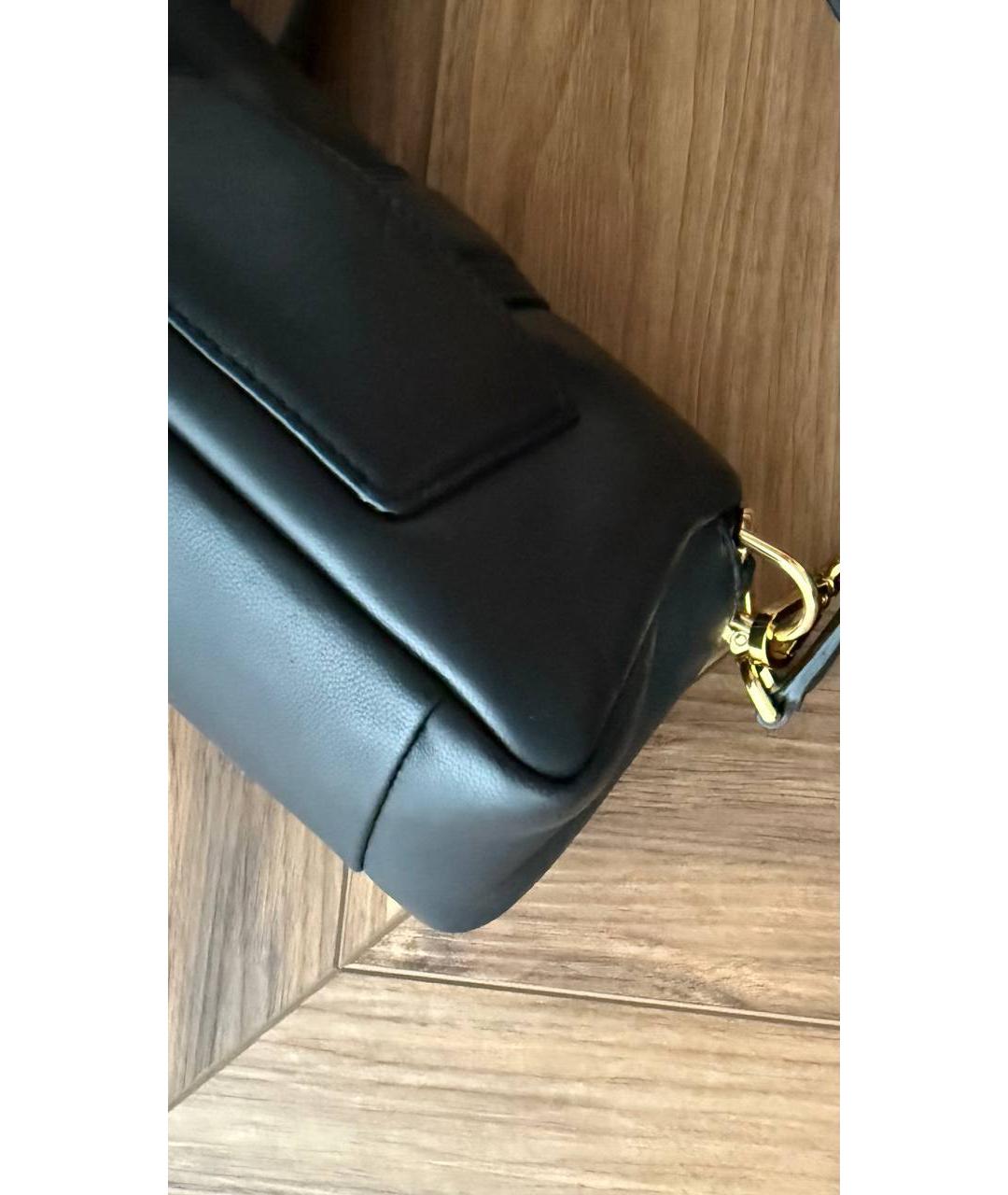 JACQUEMUS Черная кожаная сумка с короткими ручками, фото 8