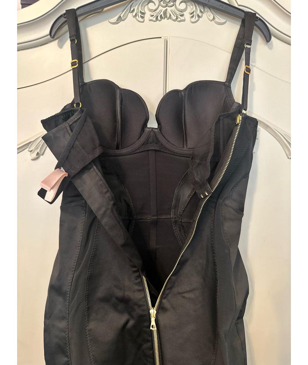 AGENT PROVOCATEUR Черное полиамидовое коктейльное платье, фото 3