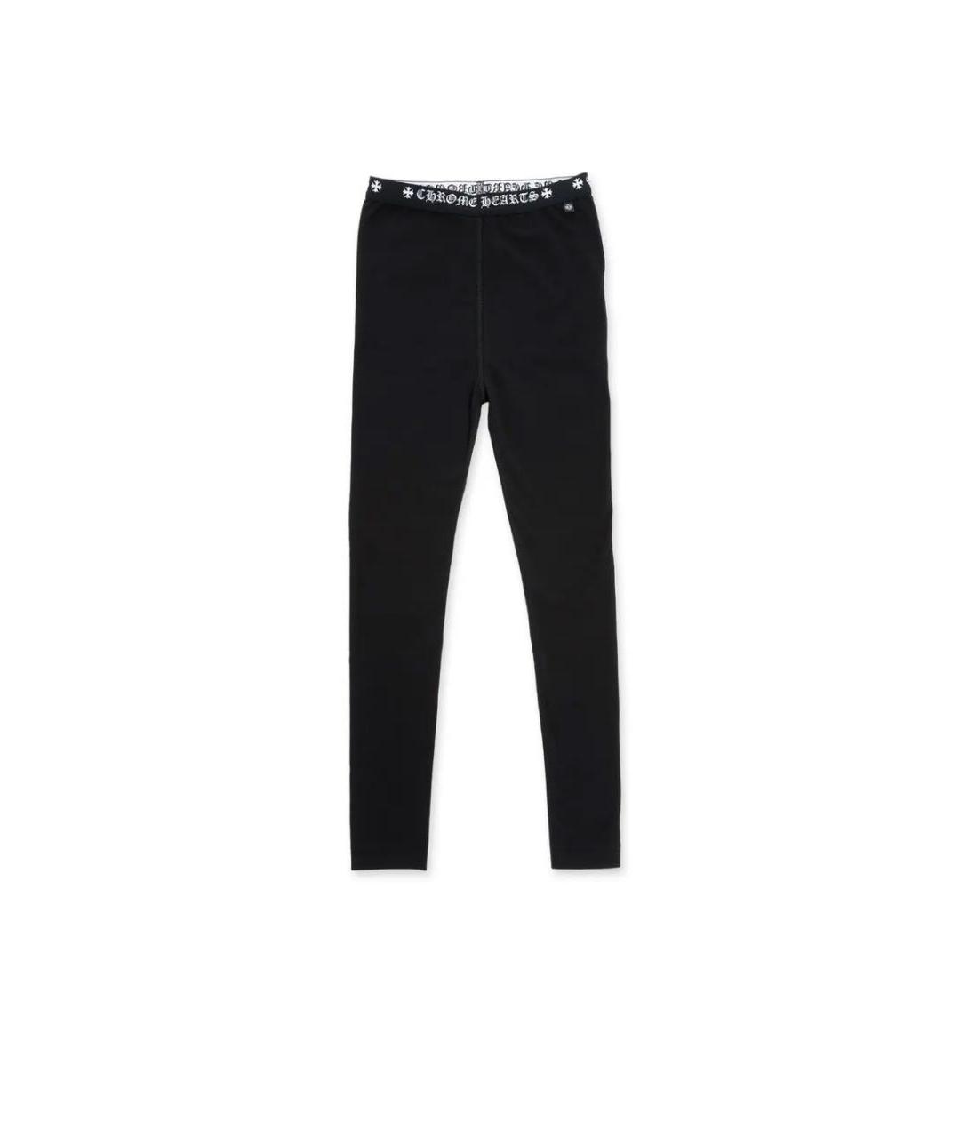 CHROME HEARTS Черные хлопко-эластановые леггинсы и велосипедки, фото 2