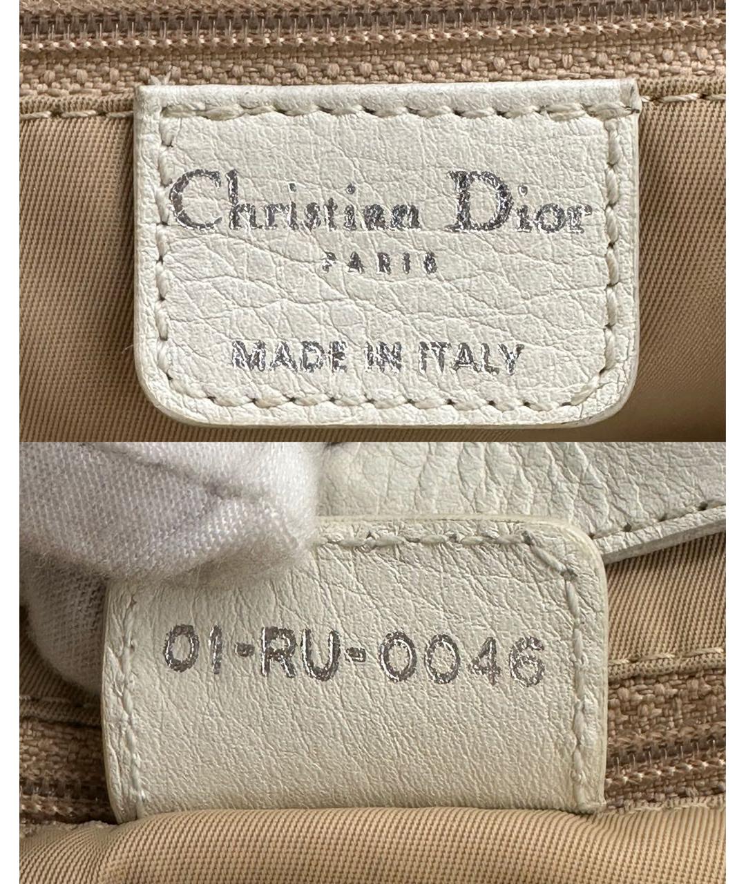 CHRISTIAN DIOR Бежевая деним сумка через плечо, фото 7