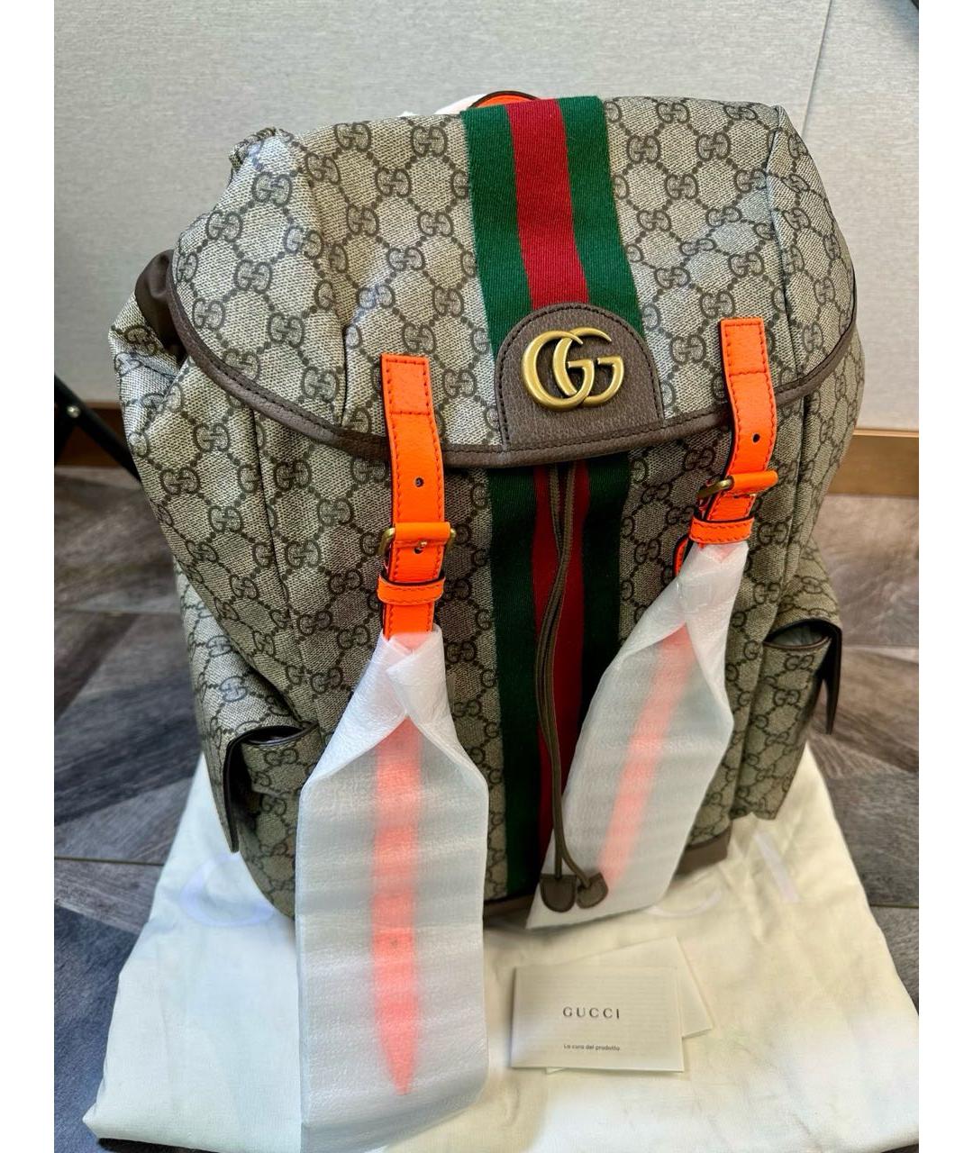 GUCCI Бежевый рюкзак, фото 5