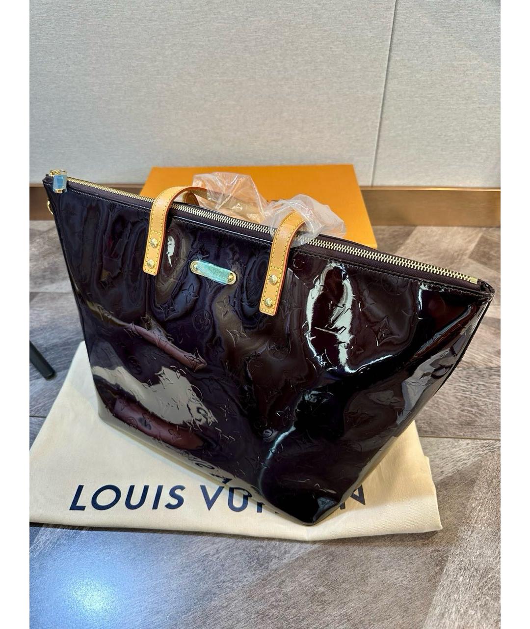 LOUIS VUITTON Бордовая сумка с короткими ручками, фото 4