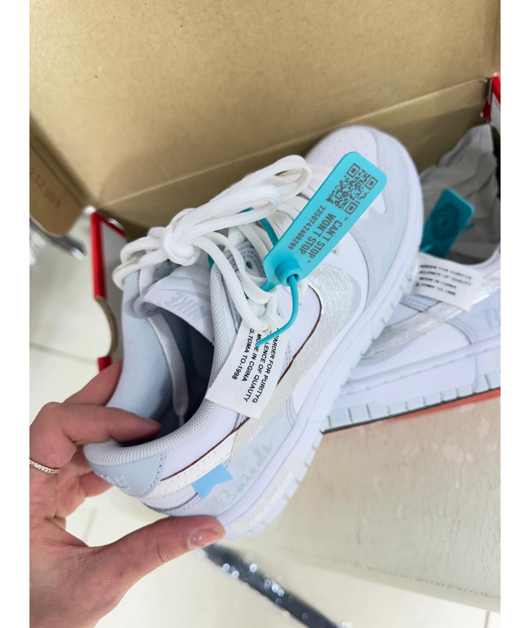 NIKE Белые кожаные кроссовки, фото 2