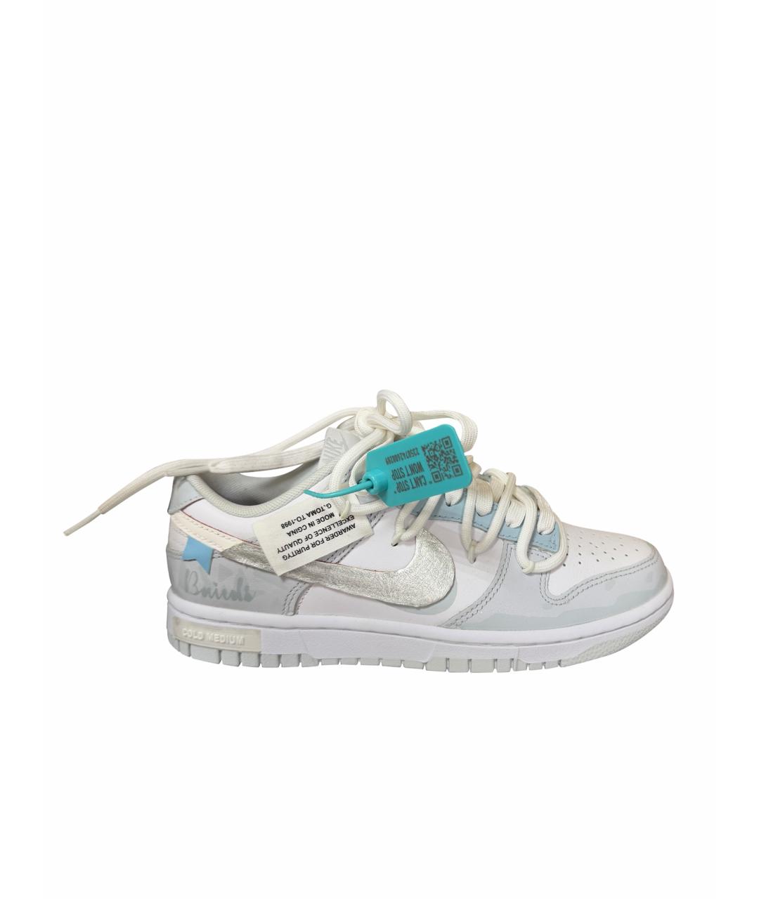 NIKE Белые кожаные кроссовки, фото 1