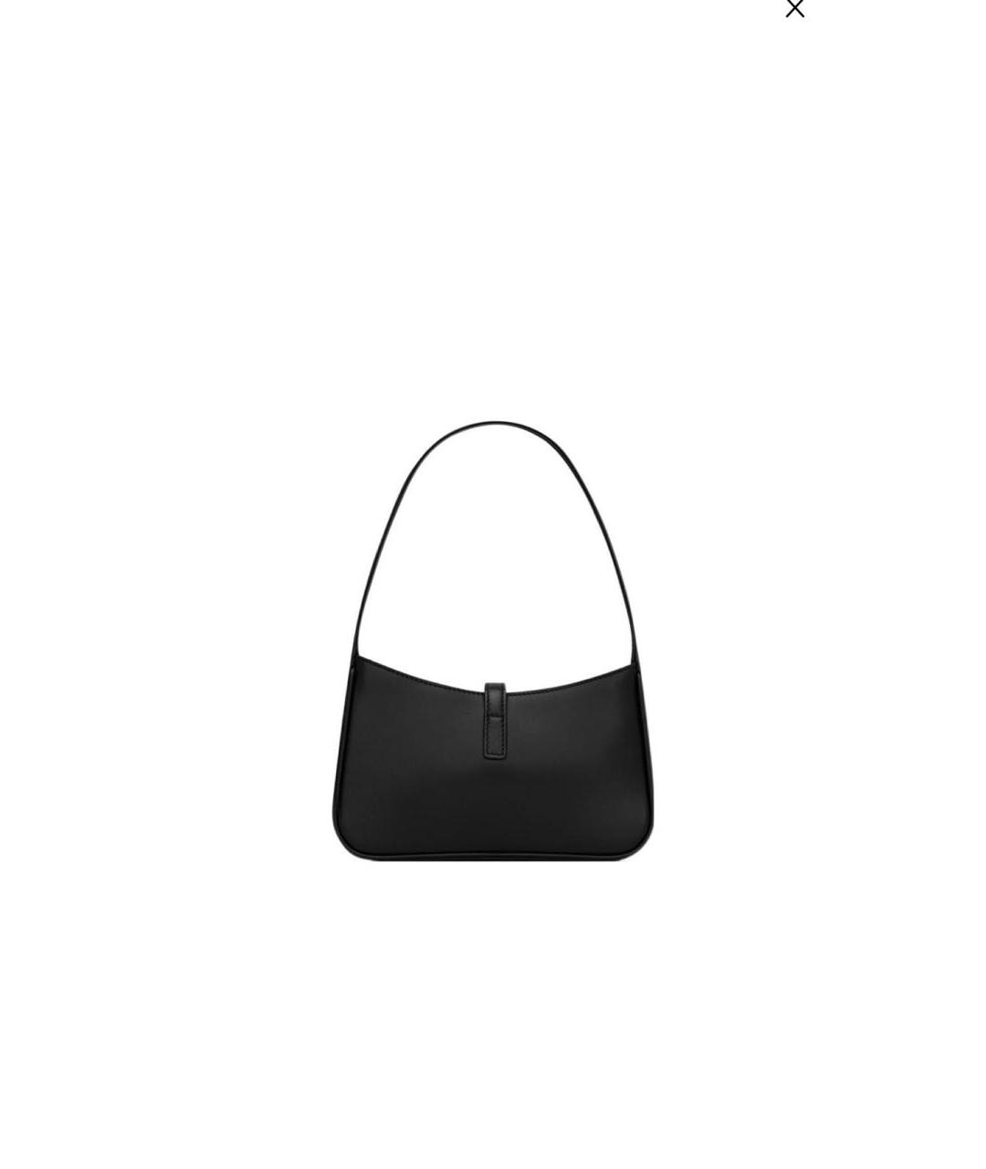 SAINT LAURENT Черная кожаная сумка с короткими ручками, фото 3