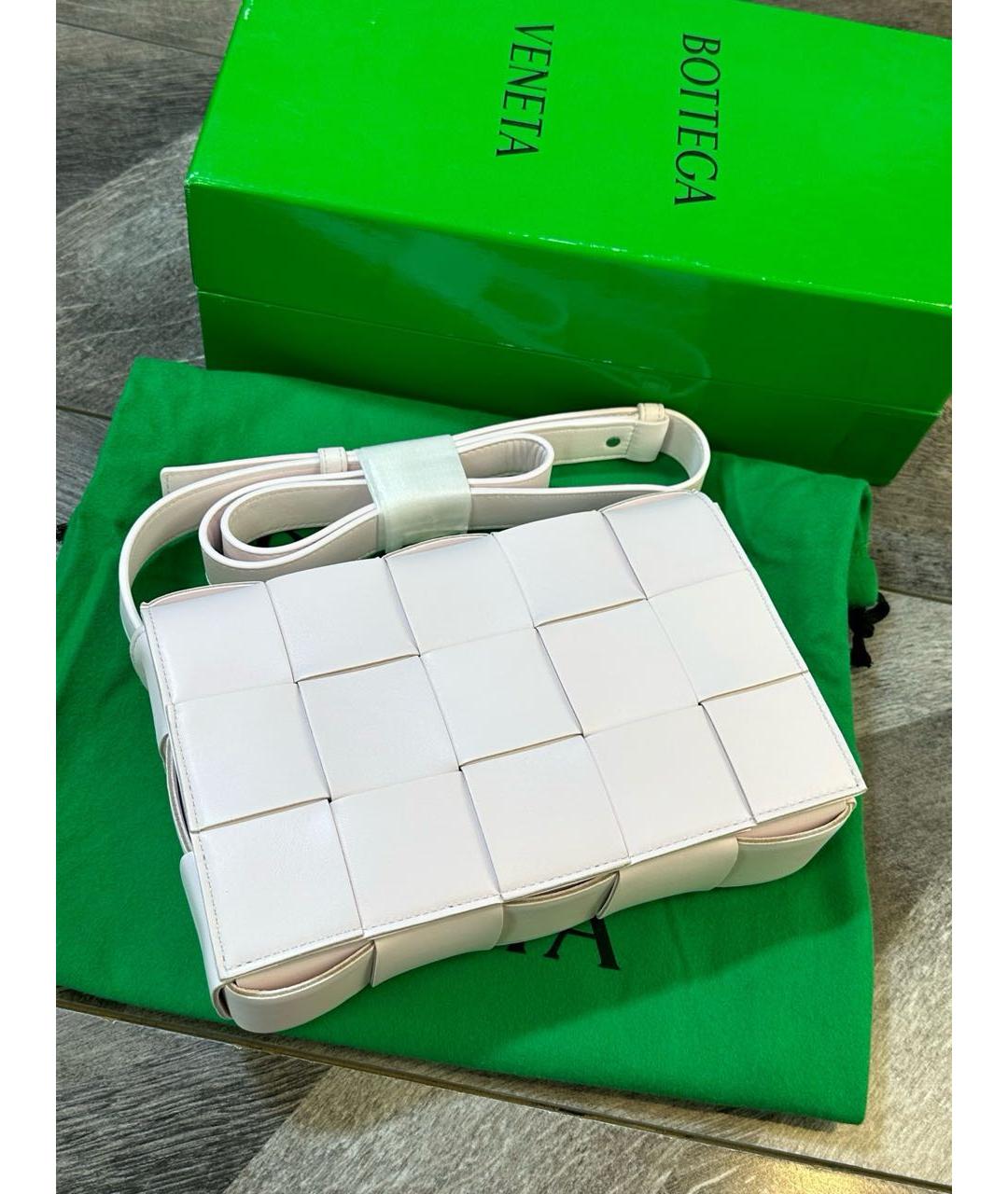 BOTTEGA VENETA Розовая кожаная сумка через плечо, фото 4