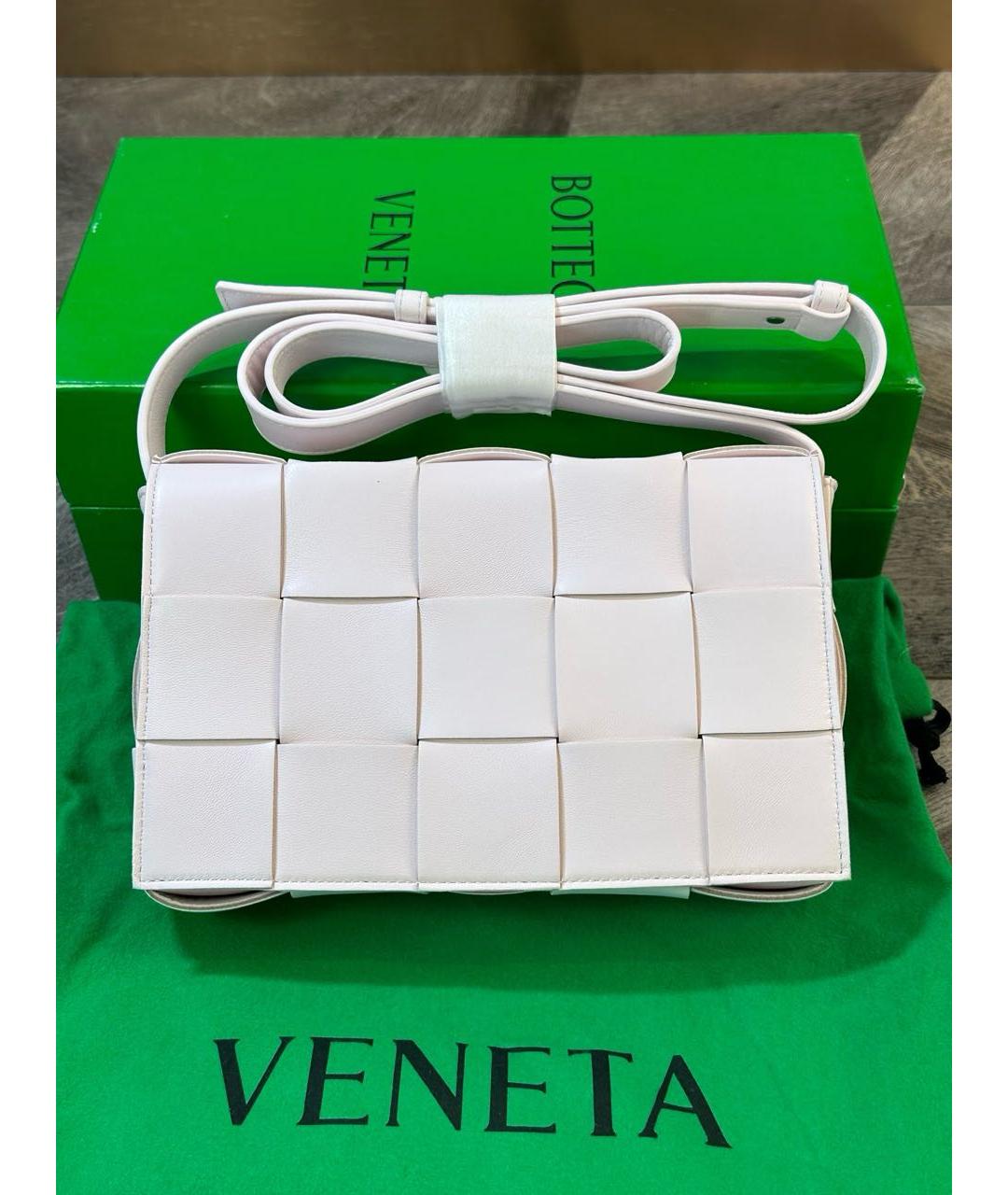 BOTTEGA VENETA Розовая кожаная сумка через плечо, фото 2
