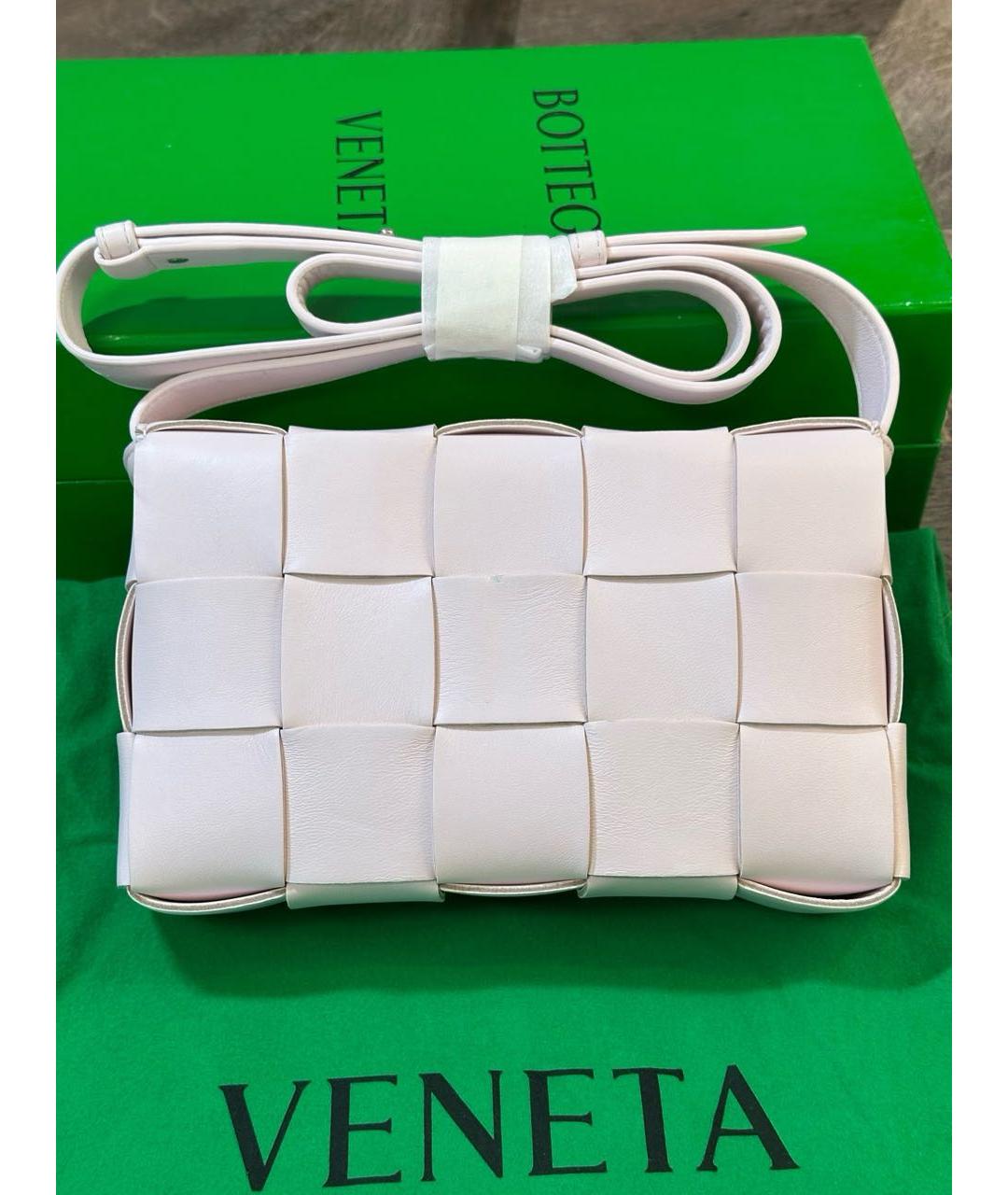 BOTTEGA VENETA Розовая кожаная сумка через плечо, фото 3
