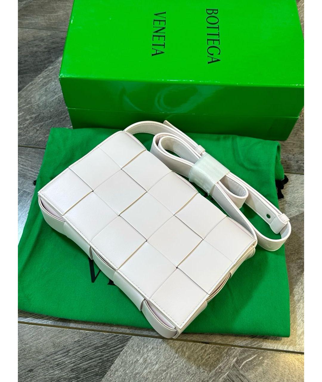 BOTTEGA VENETA Розовая кожаная сумка через плечо, фото 5