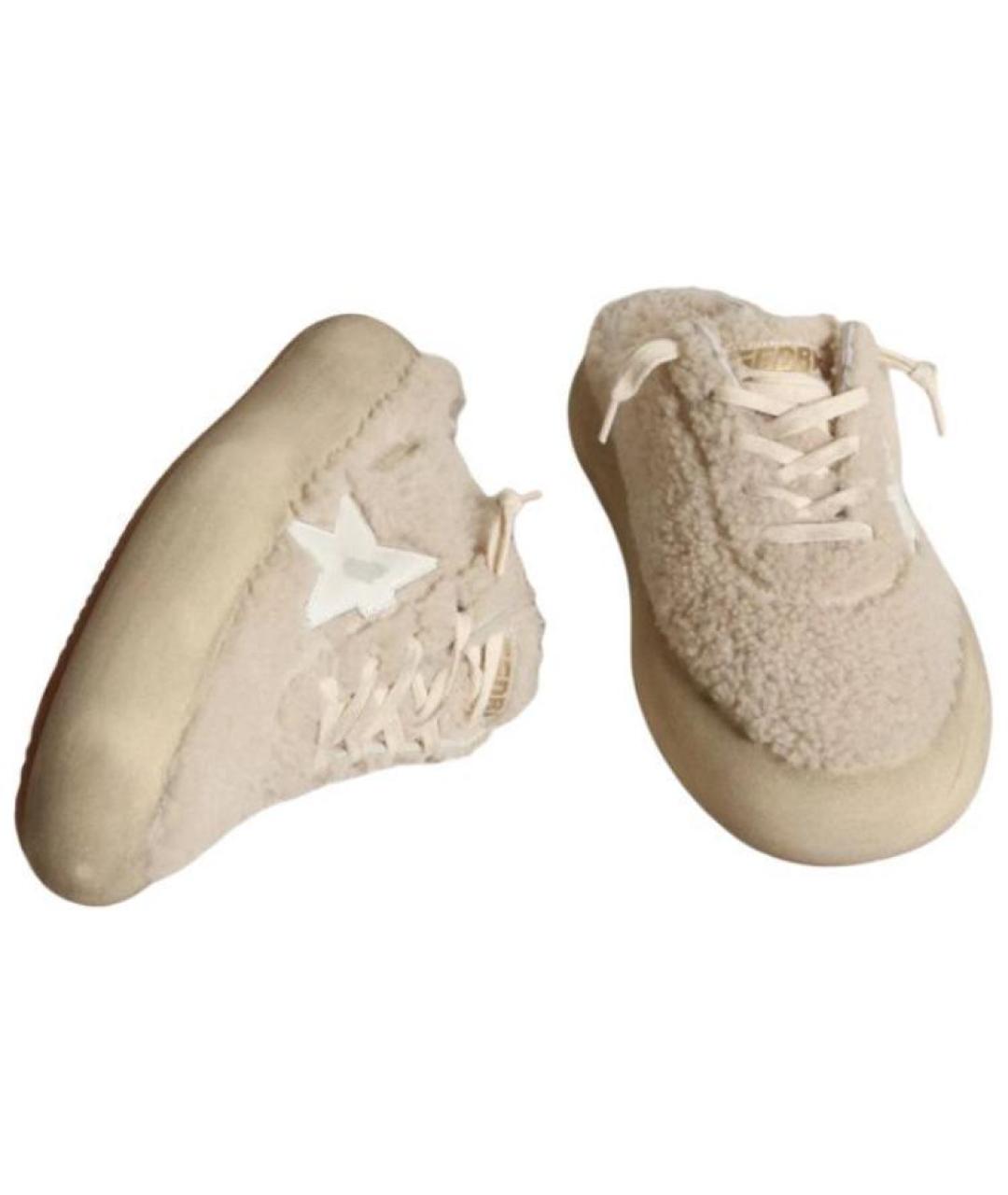 GOLDEN GOOSE DELUXE BRAND Бежевые мюли, фото 3
