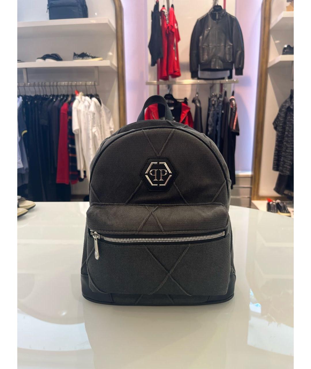 PHILIPP PLEIN Серый рюкзак, фото 5