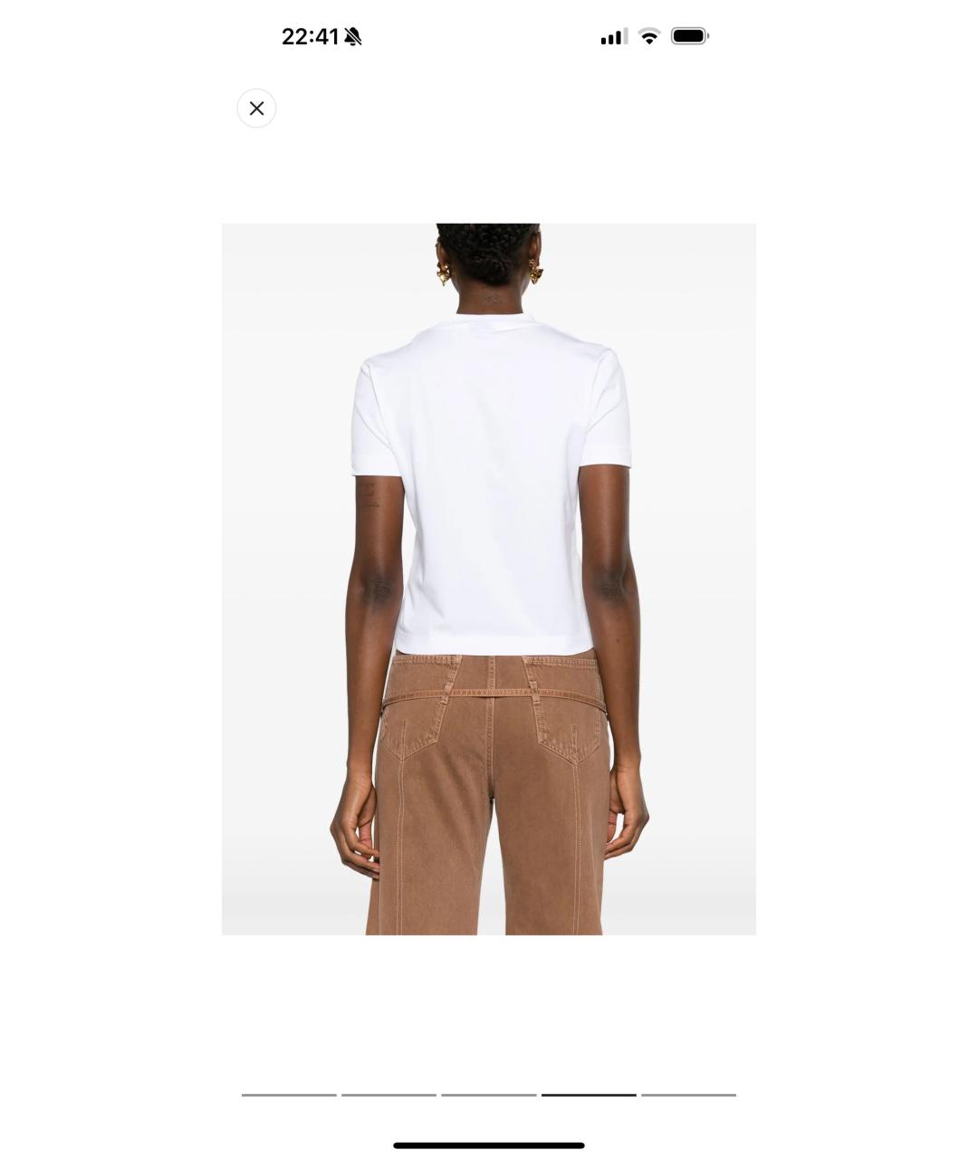 JACQUEMUS Белая хлопковая футболка, фото 4
