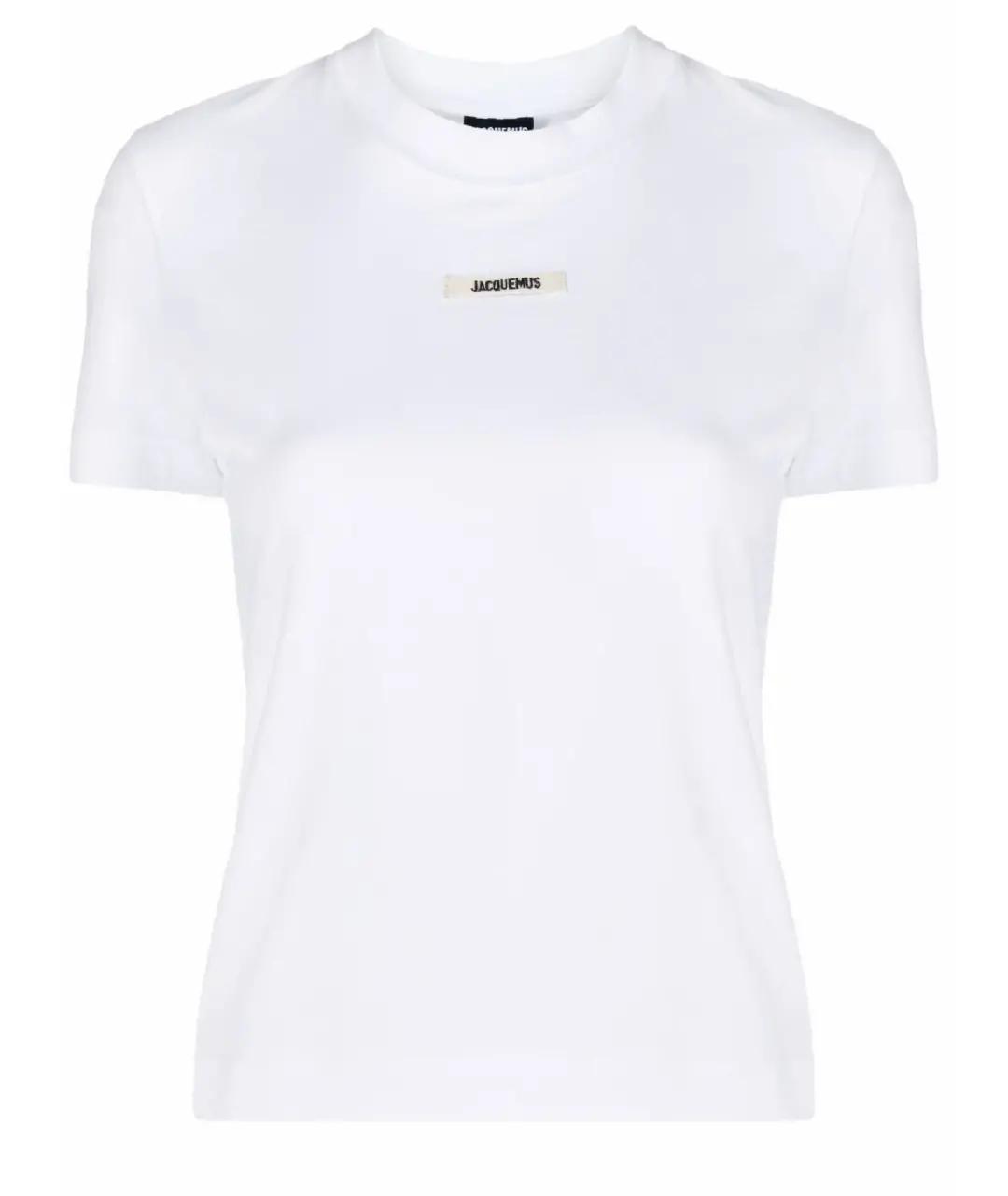 JACQUEMUS Белая хлопковая футболка, фото 1