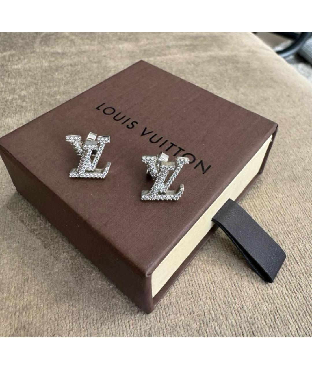 LOUIS VUITTON Серебряные металлические серьги, фото 2