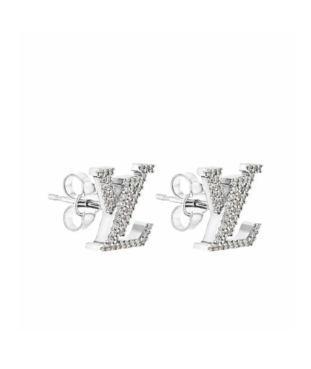 LOUIS VUITTON Серебряные металлические серьги, фото 1