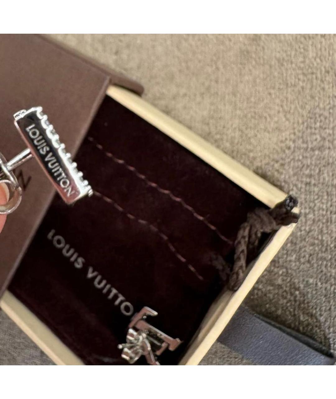 LOUIS VUITTON Серебряные металлические серьги, фото 4