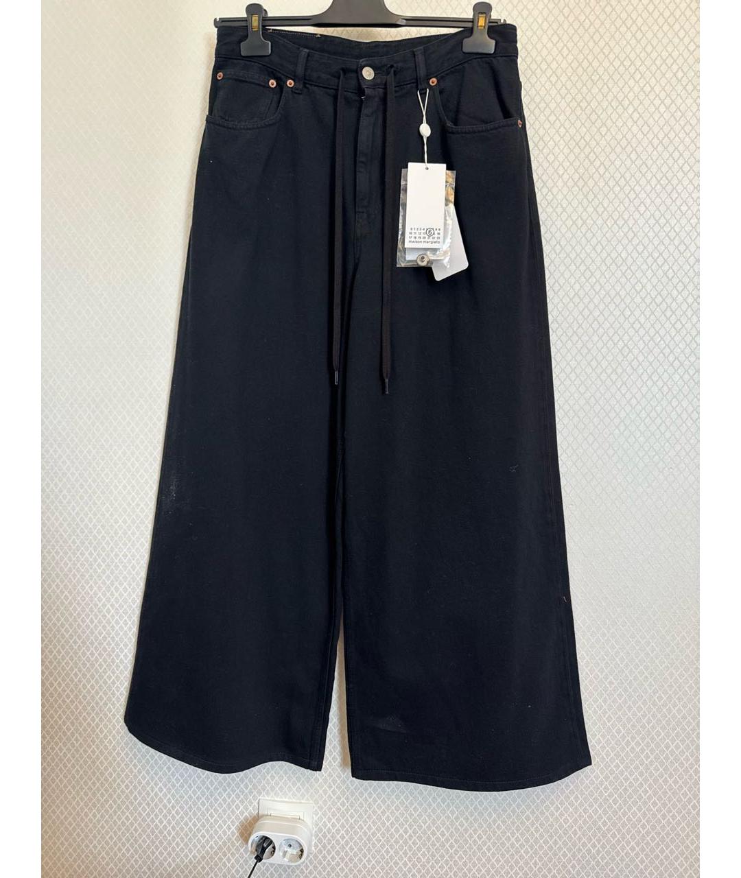 MAISON MARGIELA Черные хлопковые брюки широкие, фото 3