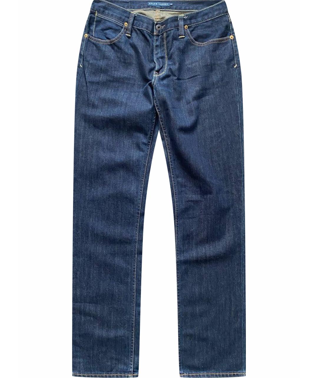 POLO RALPH LAUREN Синие хлопковые прямые джинсы, фото 1