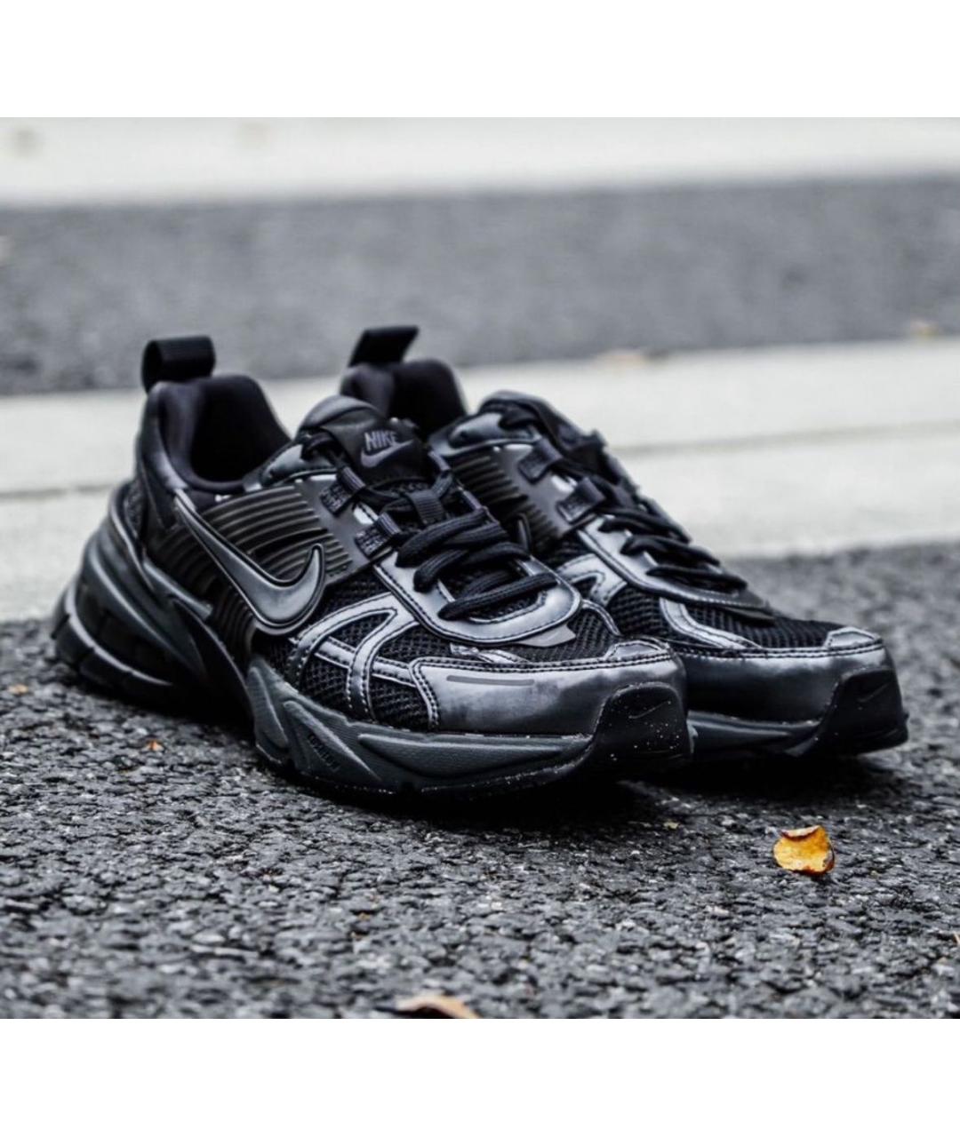 NIKE Черные текстильные низкие кроссовки / кеды, фото 8