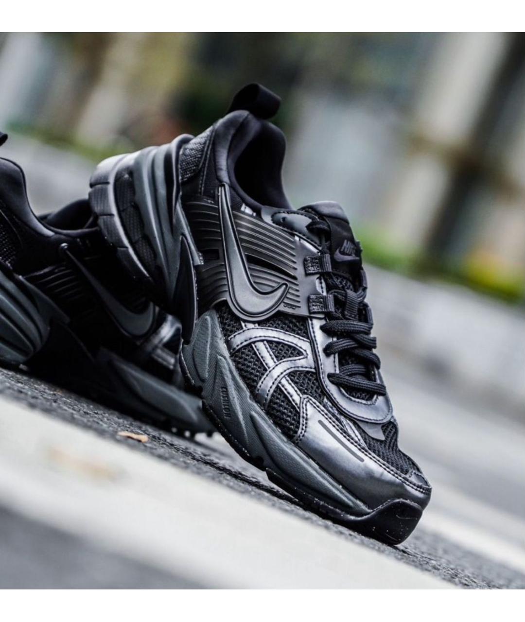 NIKE Черные текстильные низкие кроссовки / кеды, фото 6