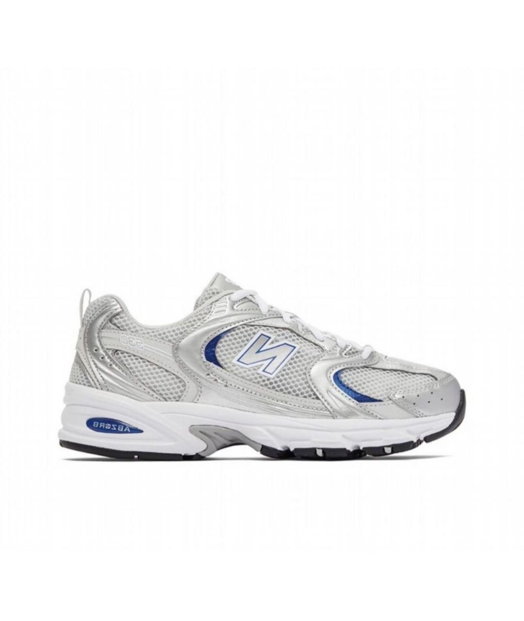 NEW BALANCE Серебряные текстильные низкие кроссовки / кеды, фото 9