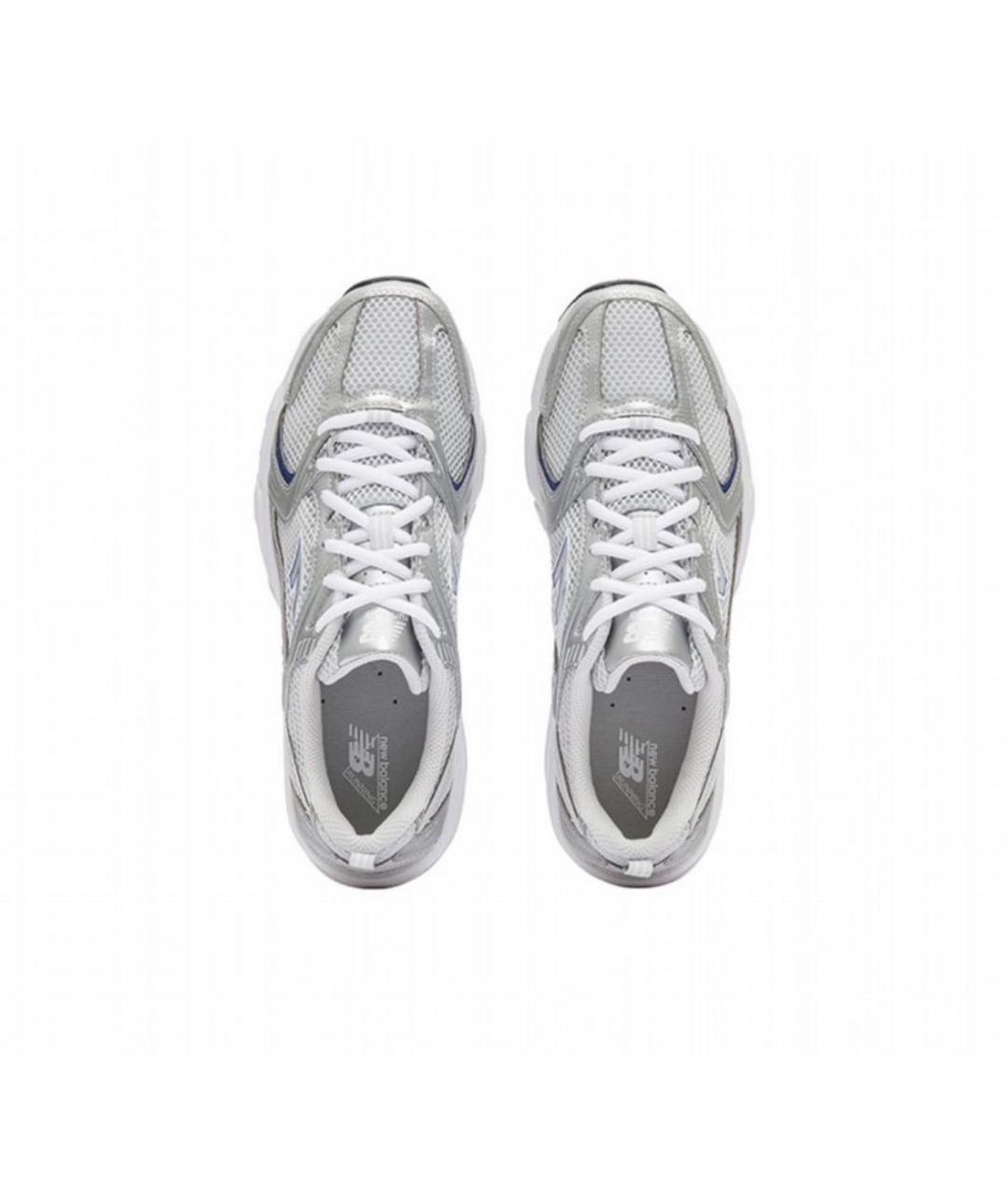 NEW BALANCE Серебряные текстильные низкие кроссовки / кеды, фото 3
