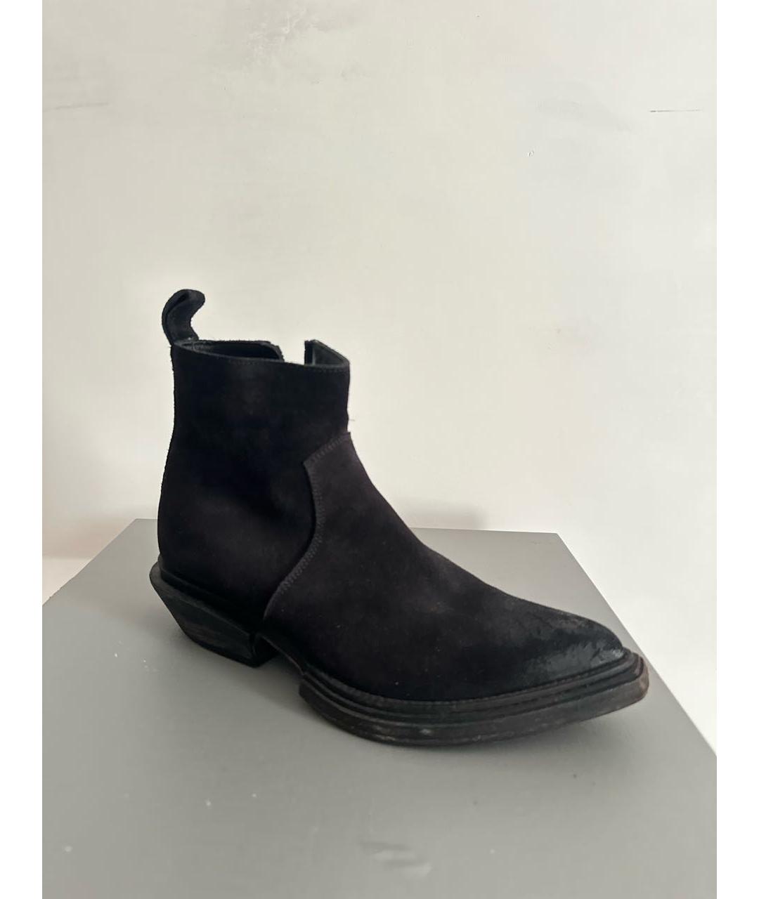 BALENCIAGA Черные замшевые полусапоги, фото 4