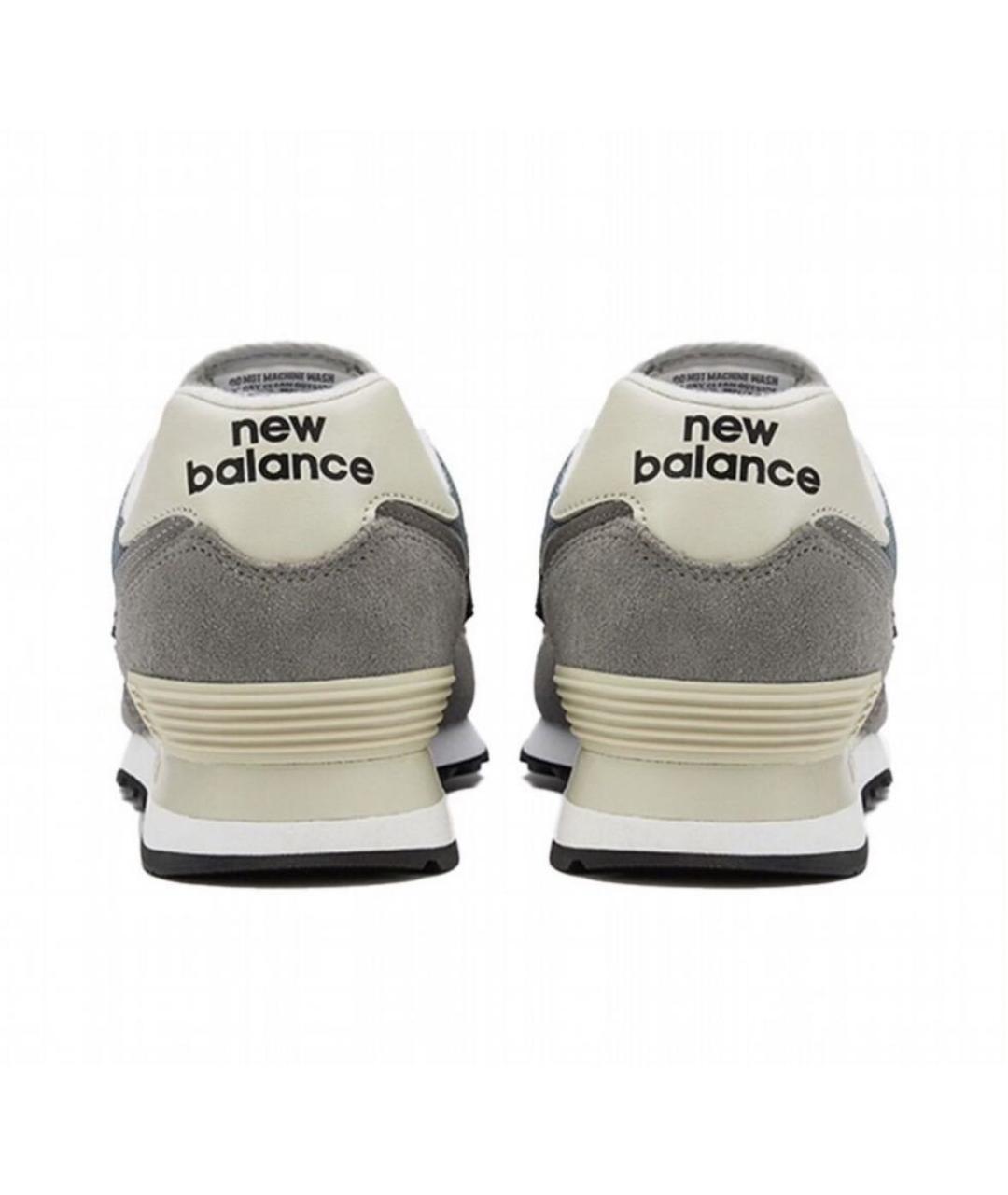 NEW BALANCE Серые замшевые низкие кроссовки / кеды, фото 4
