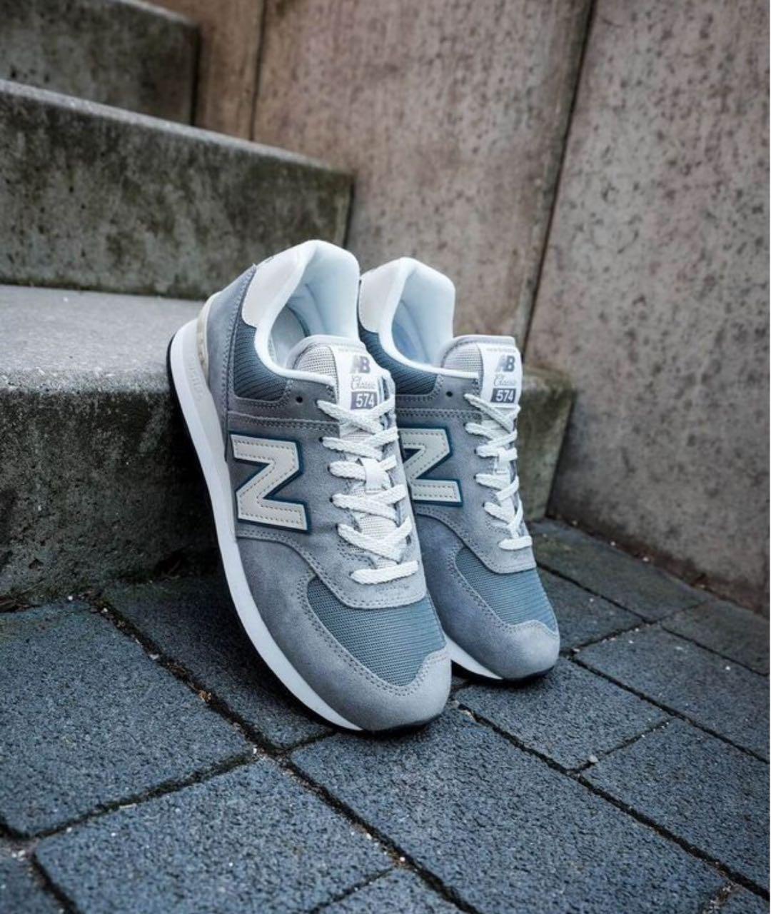 NEW BALANCE Серые замшевые низкие кроссовки / кеды, фото 5