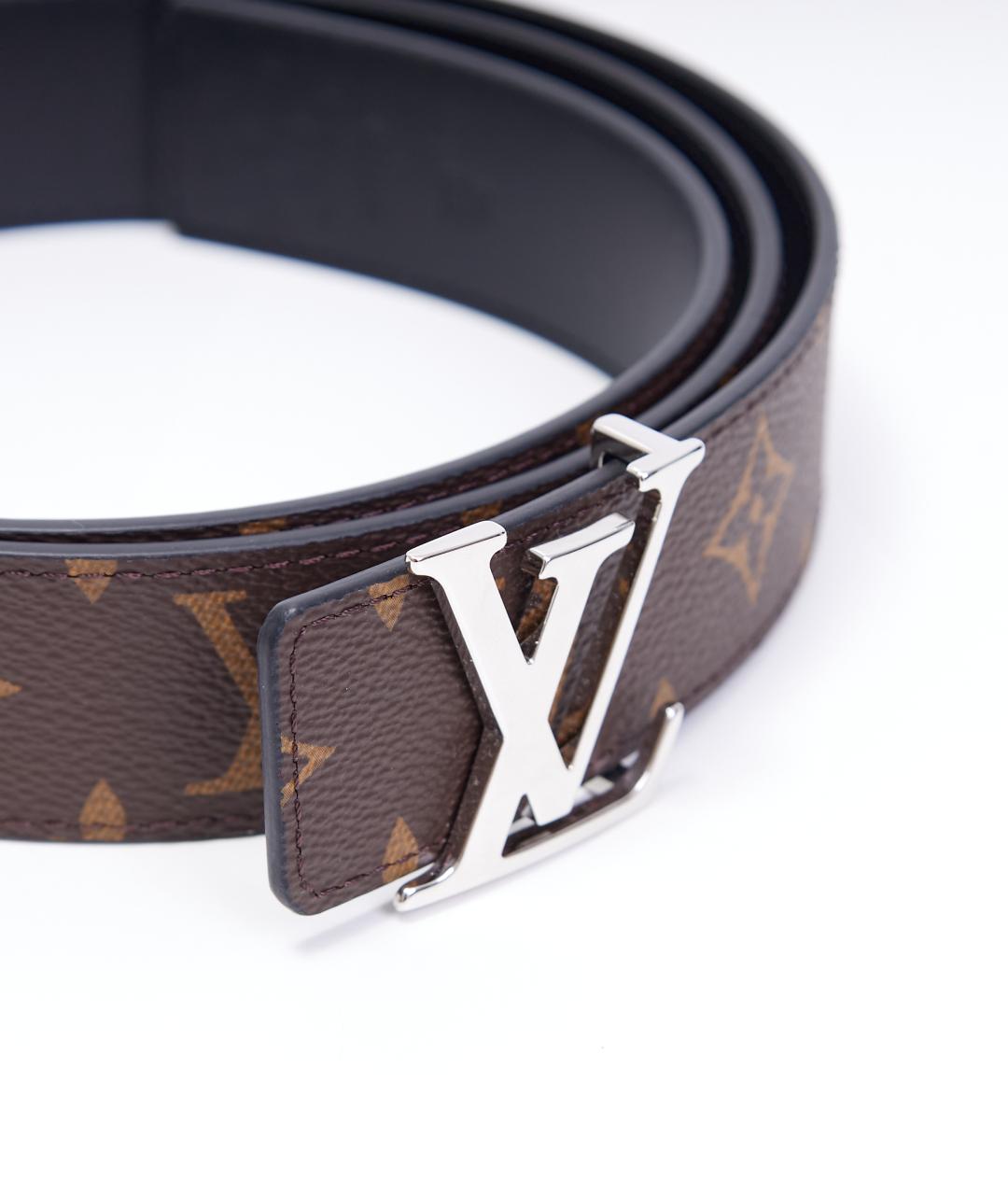 LOUIS VUITTON Коричневый кожаный ремень, фото 2