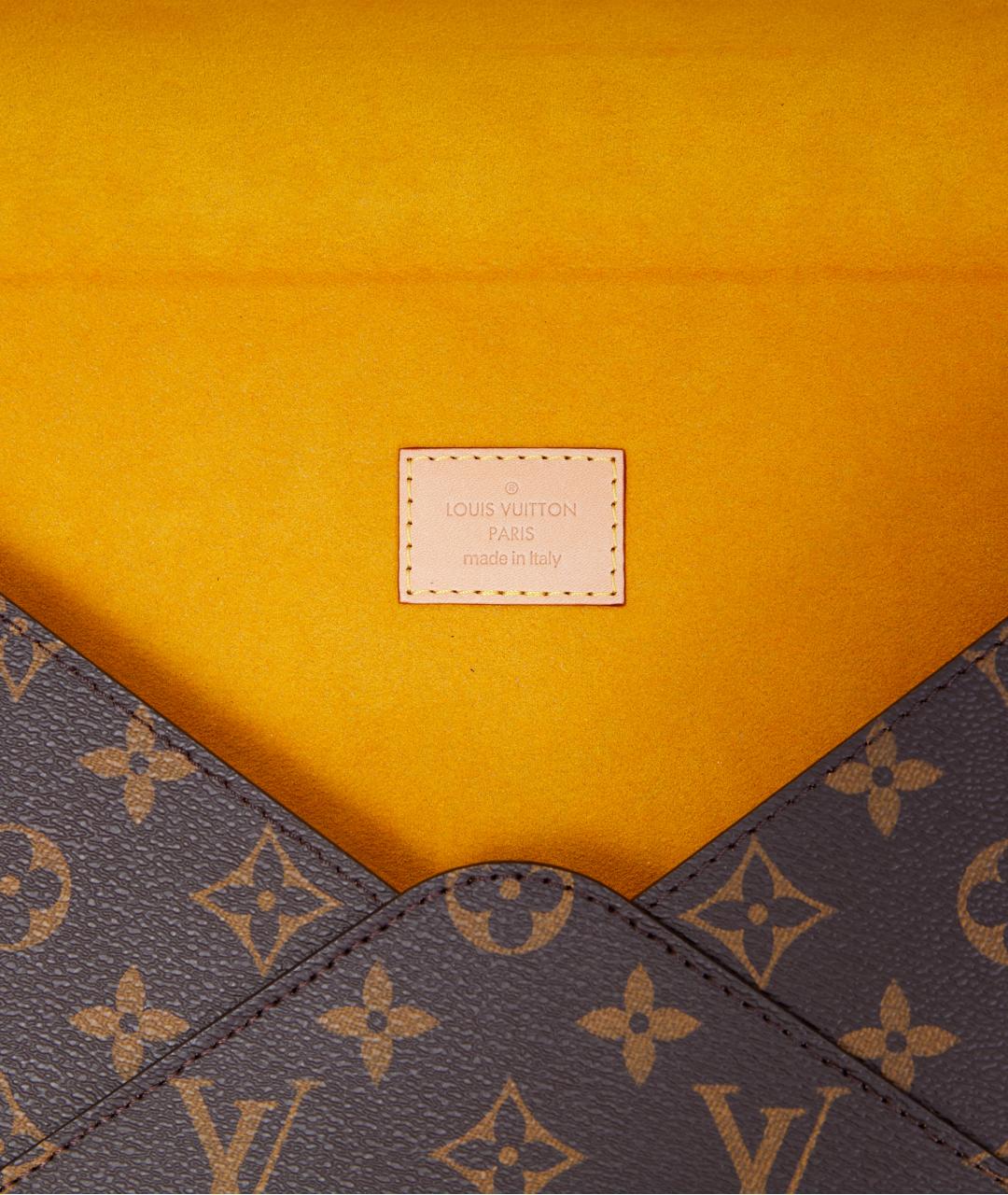 LOUIS VUITTON Коричневая кожаная папка для документов, фото 8
