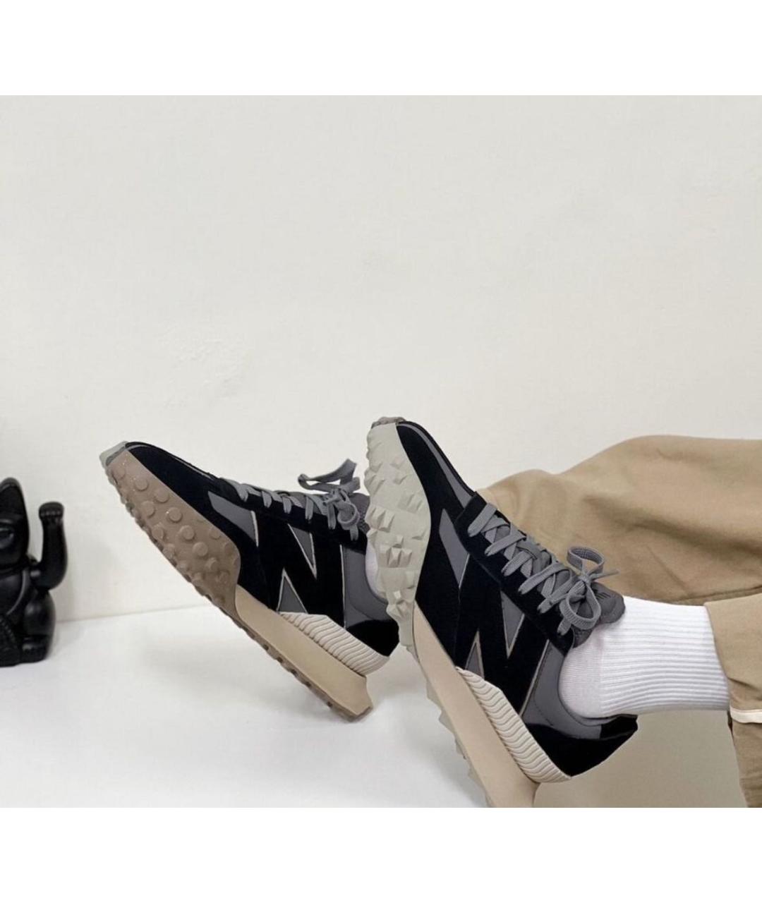 NEW BALANCE Черные замшевые низкие кроссовки / кеды, фото 7