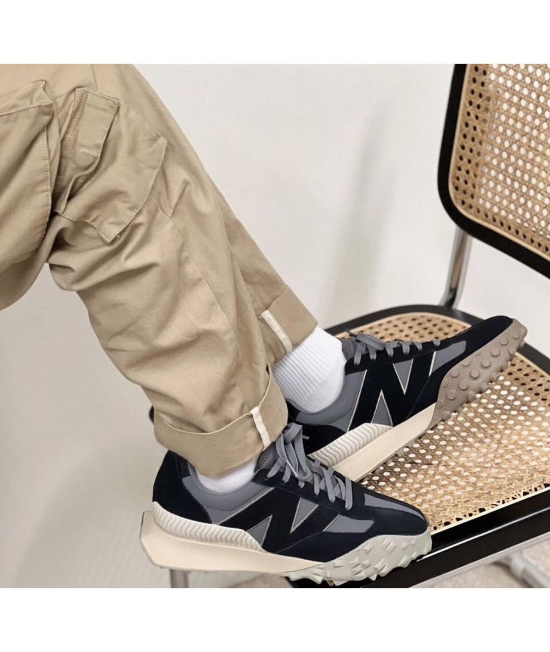 NEW BALANCE Черные замшевые низкие кроссовки / кеды, фото 6
