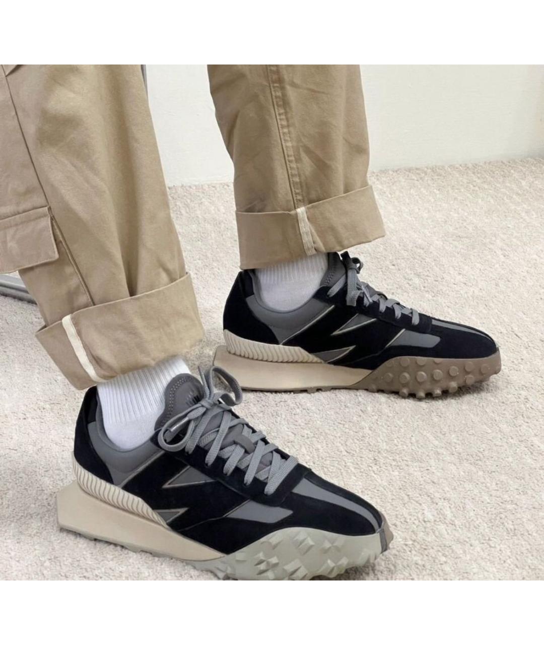 NEW BALANCE Черные замшевые низкие кроссовки / кеды, фото 8