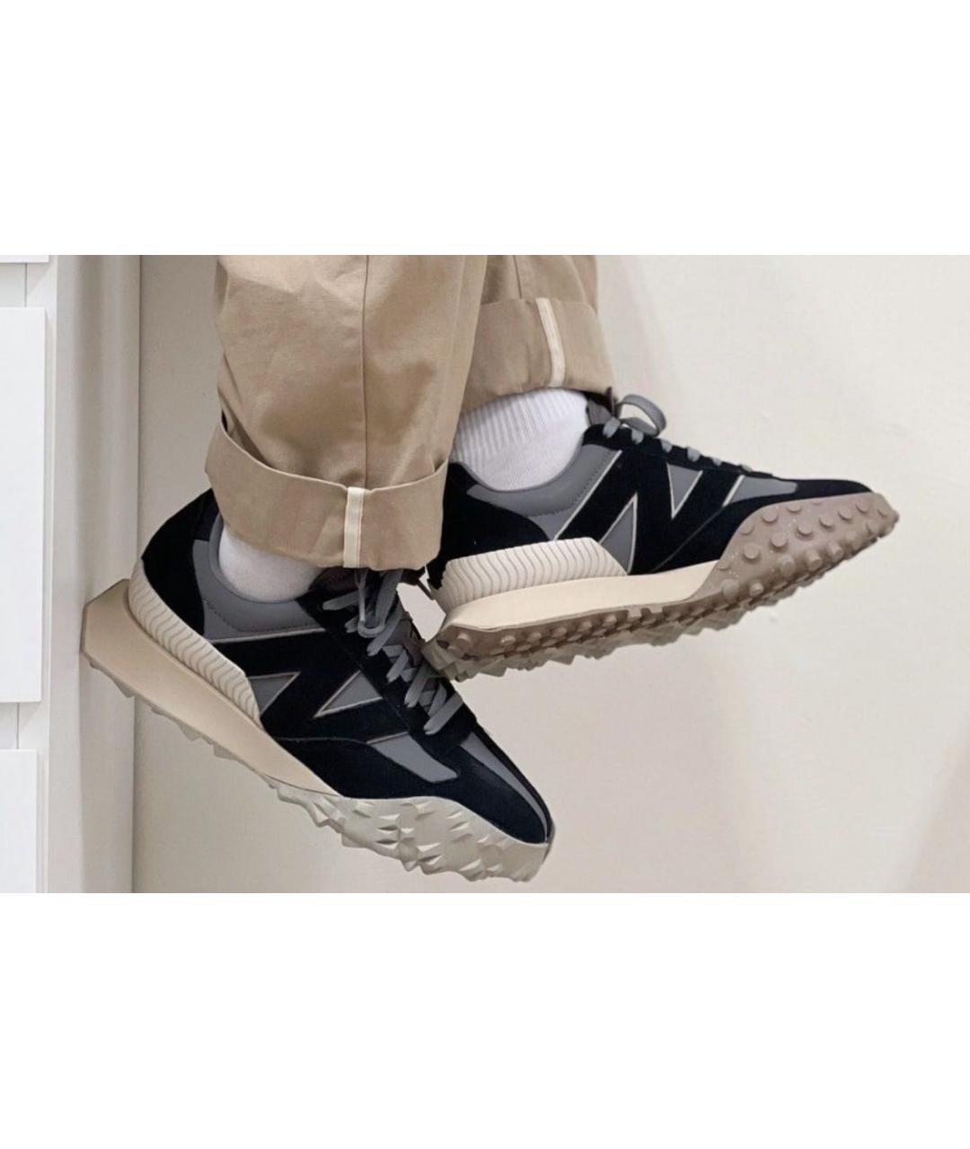 NEW BALANCE Черные замшевые низкие кроссовки / кеды, фото 5
