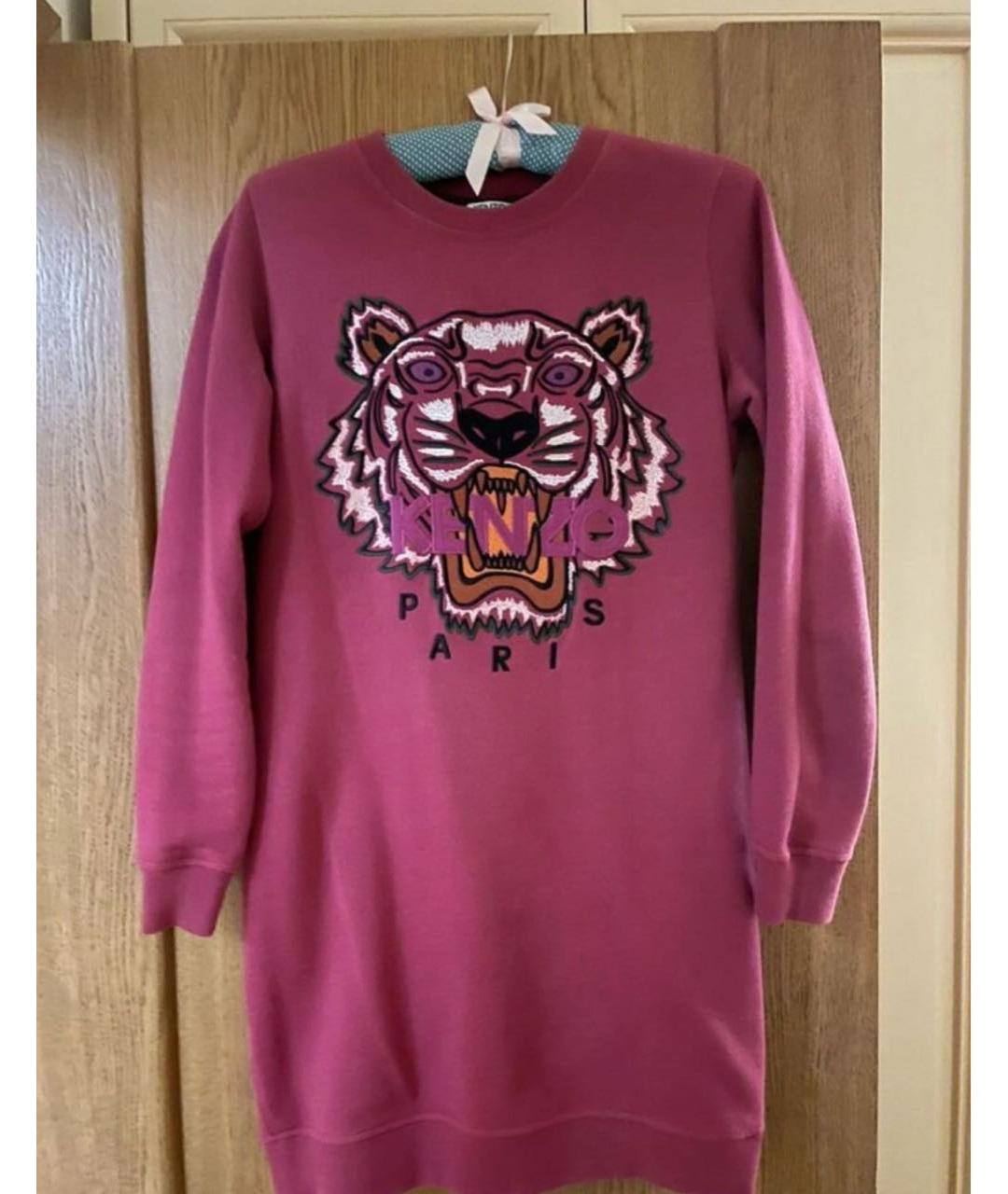 KENZO Розовое хлопковое повседневное платье, фото 4