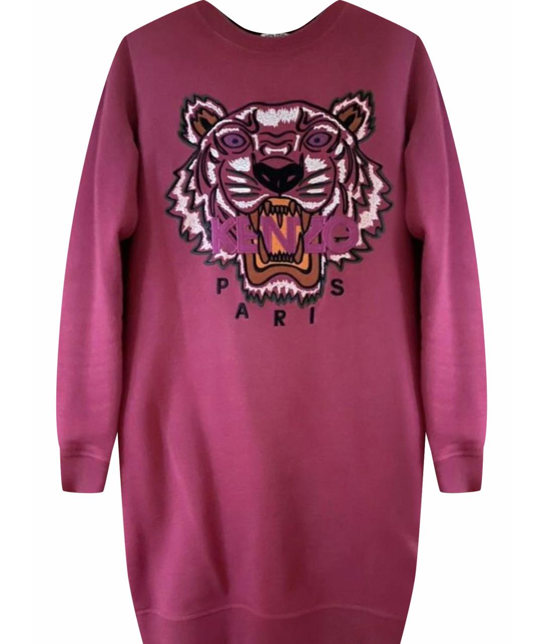 KENZO Розовое хлопковое повседневное платье, фото 1