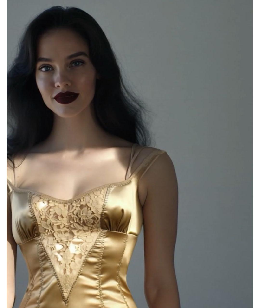 DOLCE&GABBANA Золотая майка, фото 2