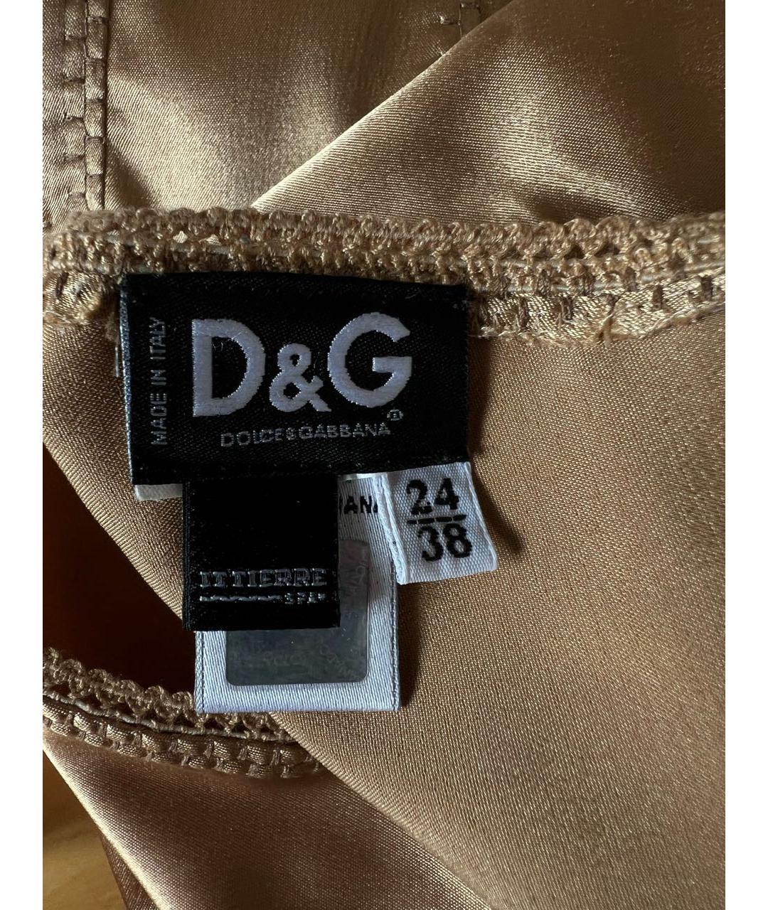 DOLCE&GABBANA Золотая майка, фото 5