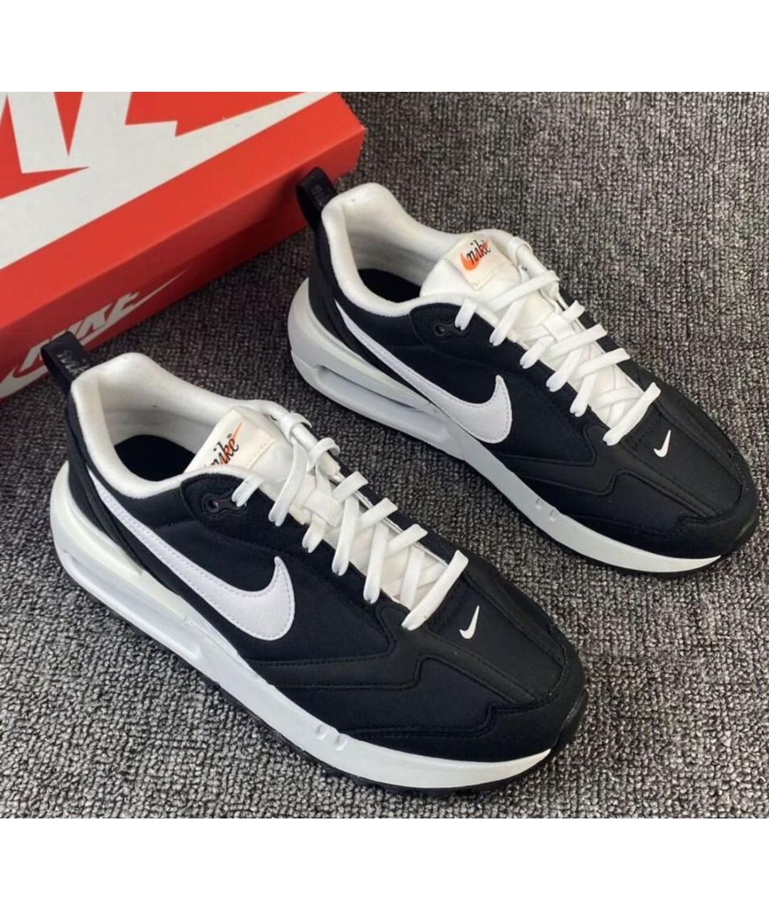 NIKE Черные текстильные низкие кроссовки / кеды, фото 5