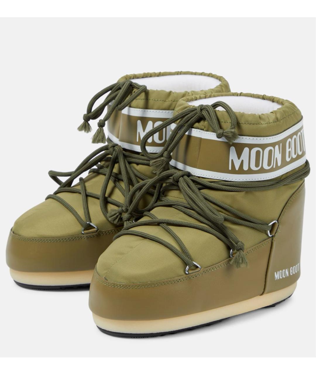 MOON BOOT Хаки текстильные сапоги, фото 3